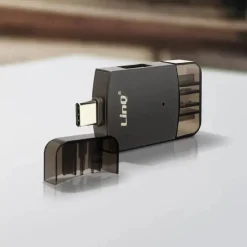 ADATTATORE OTG 2IN1 TYPE-C + LIGHTNING + 2XUSB FEMMINA OTG-U829 TRASFERIMENTO DATI