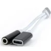 ADATTATORE SMART 2 IN 1 TYPE-C A CAVO AUDIO STEREO 3,5 MM / USB-C FEMMINA Q-A186