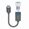 ADATTATORE TYPE-C MASCHIO A USB-A 2.0 FEMMINA RICARICA TRASMISSIONE DATI OTG-C03