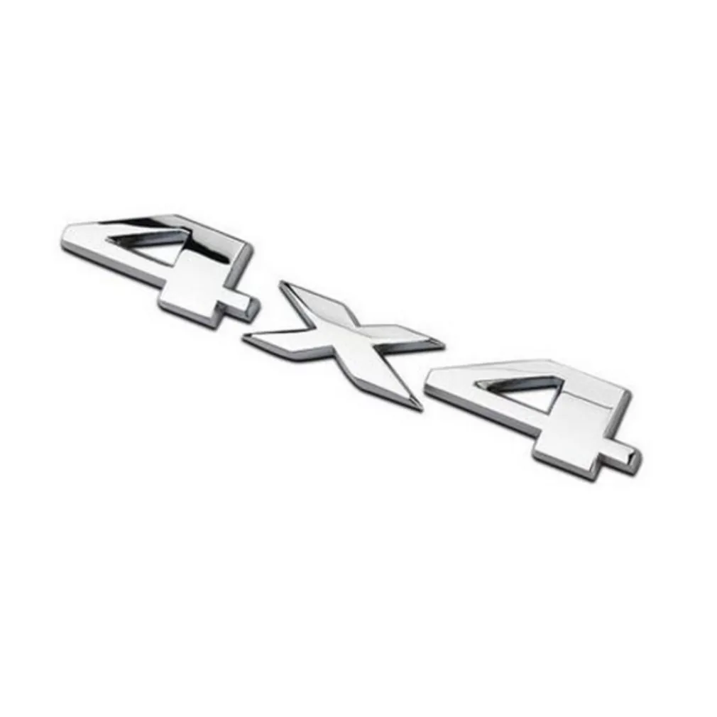 ADESIVO 3D IN METALLO CROMATO PER AUTO FIGURA STEMMA 4X4 IN RILIEVO STICKER