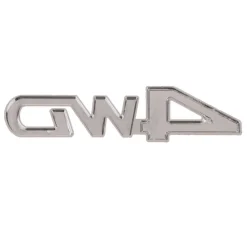 ADESIVO DECORAZIONE 3D IN METALLO CROMATO PER AUTO FIGURA STEMMA 4WD STICKER