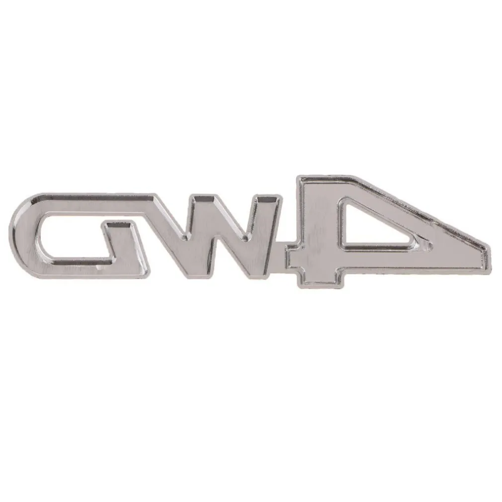 ADESIVO DECORAZIONE 3D IN METALLO CROMATO PER AUTO FIGURA STEMMA 4WD STICKER