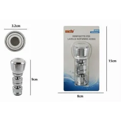 AERATORE ROMPIGETTO PER LAVELLO RUBINETTO DA CUCINA CROMATO FILTRO SNODATO 69261