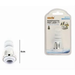 AERATORE ROMPIGETTO PER RUBINETTO LAVELLO CUCINA CROMATO BIANCO SNODATO 87164