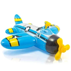 AEREOPLANO CAVALCABILE GONFIABILE MARE PISCINA CON PISTOLA ACQUA 2 COLORI