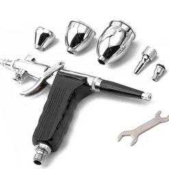 AEROGRAFO DOPPIA AZIONE TRATTO FINE 0,3MM AEROPENNA ARIA COMPRESSA SERBATOI 116A