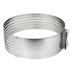 AFFETTATORTE TAGLIA AFFETTA TORTA REGOLABILE DA 24 30 CM STAMPO ANELLO ACCIAIO