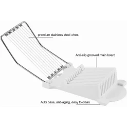 AFFETTATRICE FILI IN ACCIAIO PER CARNE UOVA TAGLIERINA PER ALIMENTI DA CUCINA