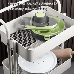 AFFETTATRICE 9IN1 TRITATUTTO PORTATILE IN ACCIAIO CON CESTELLO SCOLAPIATTI MULTIFUNZIONALE