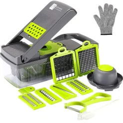 AFFETTATRICE MULTITAGLIERA PIALLA GRATTUGIA TRITATUTTO VERDURE MANDOLINA 22 IN 1