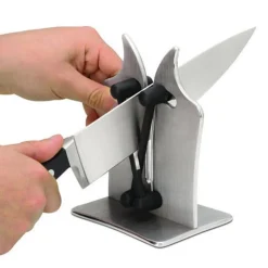 AFFILA COLTELLI ACCIAIO AFFILATURA CUCINA UTENSILE AFFILATORE COLTELLO FORBICI