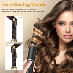 AIR STYLER 5IN1 SPAZZOLA CAPELLI AD ARIA CALDA ASCIUGACAPELLI LISCIO ONDE RICCI MULTIFUNZIONE