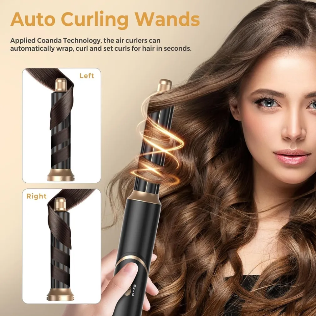 AIR STYLER 5IN1 SPAZZOLA CAPELLI AD ARIA CALDA ASCIUGACAPELLI LISCIO ONDE RICCI MULTIFUNZIONE