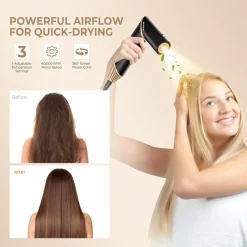 AIR STYLER 5IN1 SPAZZOLA CAPELLI AD ARIA CALDA ASCIUGACAPELLI LISCIO ONDE RICCI MULTIFUNZIONE