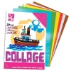 ALBUM CARTA COLLAGE ADESIVA AUTOADESIVA 20 FOGLI COLORATI 35 X 50 CM