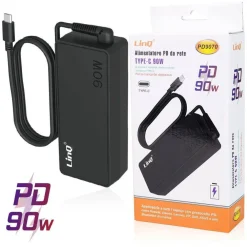 ALIMENTATORE CARICABATTERIE PD DA RETE 90W TYPE-C PER NOTEBOOK SMARTPHONE PD9070