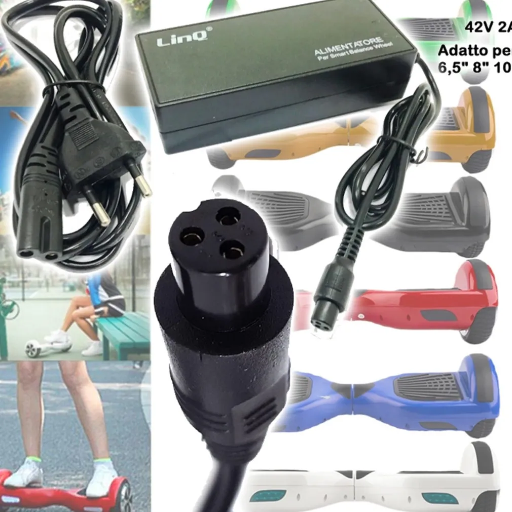 ALIMENTATORE CARICABATTERIA SMART BALANCE HOVERBOARD OUTPUT 42 V 2 AHM