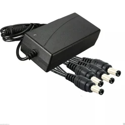 ALIMENTATORE STABILIZZATO TRASFORMATORE 12V 10 A 4 USCITE TELECAMERE DVR STRISCE