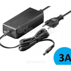 ALIMENTATORE TRASFORMATORE 12V 3A PER STRISCIA LED TELECAMERE DVR STABILIZZATO