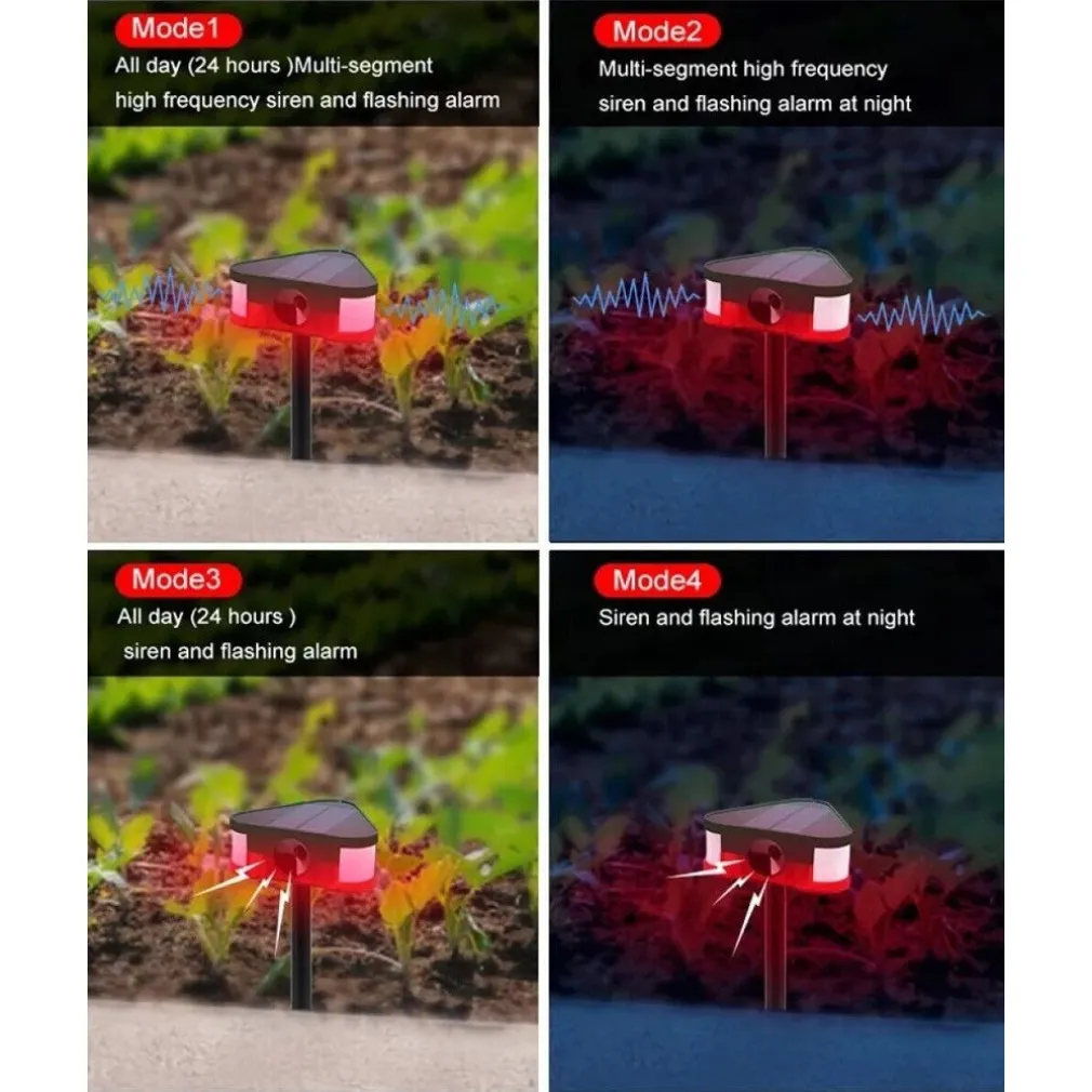 ALLARME SOLARE SENSORE MOVIMENTO 129 DB TELECOMANDO SIRENA ULTRASUONI Q-BJ911