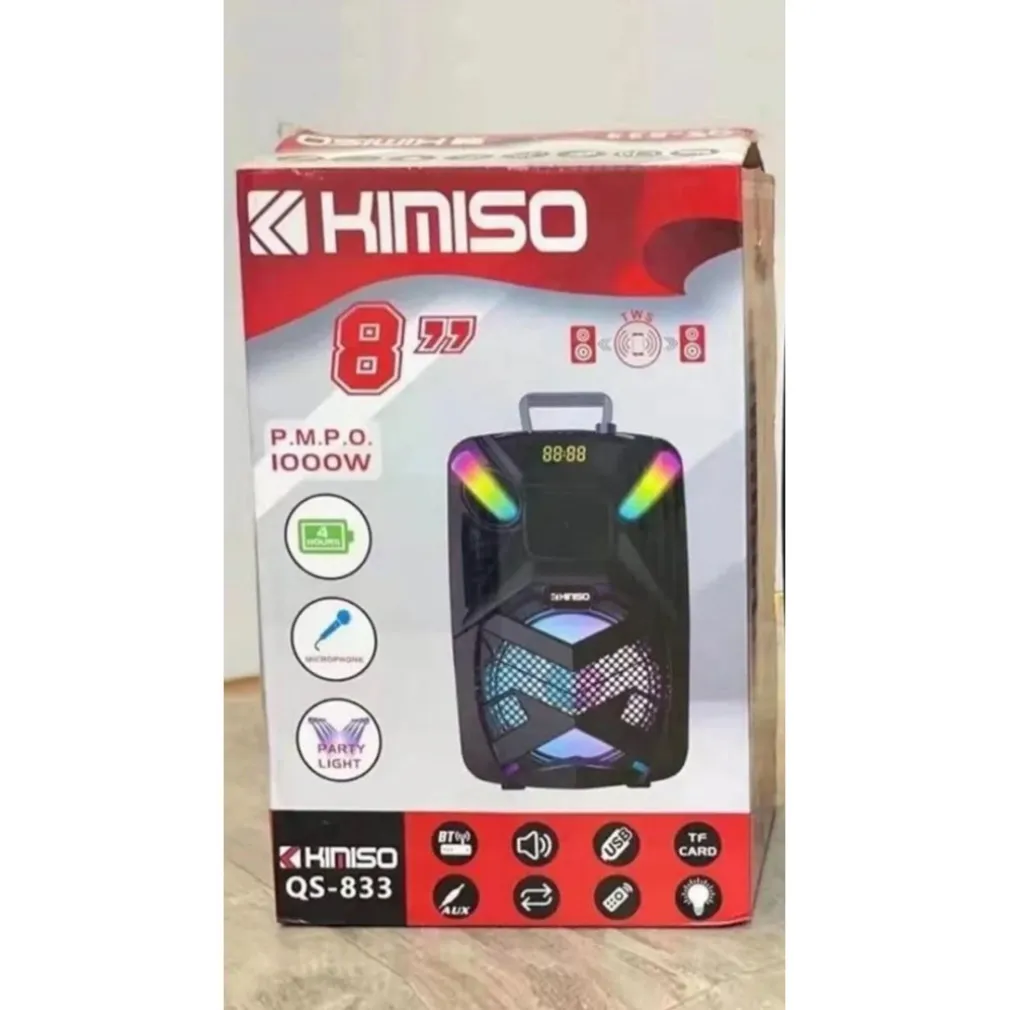 ALTOPARLANTE BLUETOOTH KARAOKE MODELLO QS-834 CON MICROFONO PORTATILE RICARICABILE