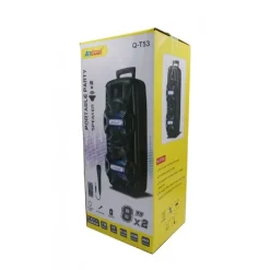 ALTOPARLANTE BT5.0 PORTATILE SISTEMA KARAOKE MICROFONO CABLATO PARTY 2000W Q-T53