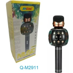 ALTOPARLANTE MICROFONO WIRELESS RICARICABILE BLUETOOTH FM RADIO MUSICA Q-M2911