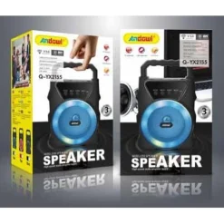 ALTOPARLANTE PORTATILE Q-YX2155 15W PMPO BLUETOOTH 5.0 CON LUCI A LED SENZA FILI