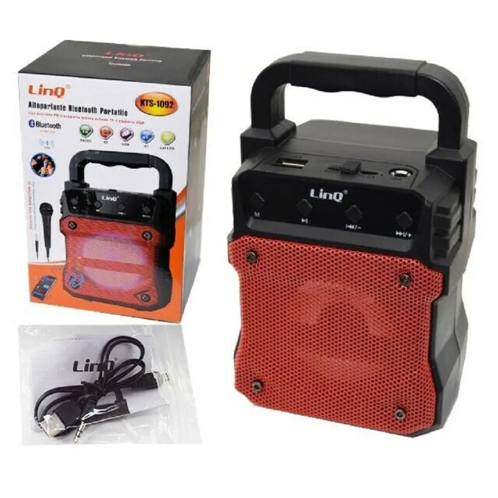 ALTOPARLANTE SPEAKER CASSA BLUETOOTH RADIO FM LETTORE TF USB PORTATILE KTS-1092