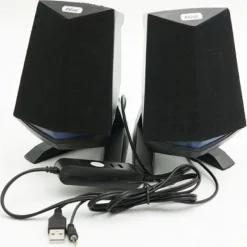 ALTOPARLANTI 2.0 PER COMPUTER NOTEBOOK 3W X 2 CON ILLUMINAZIONE A LED USB Q-C33