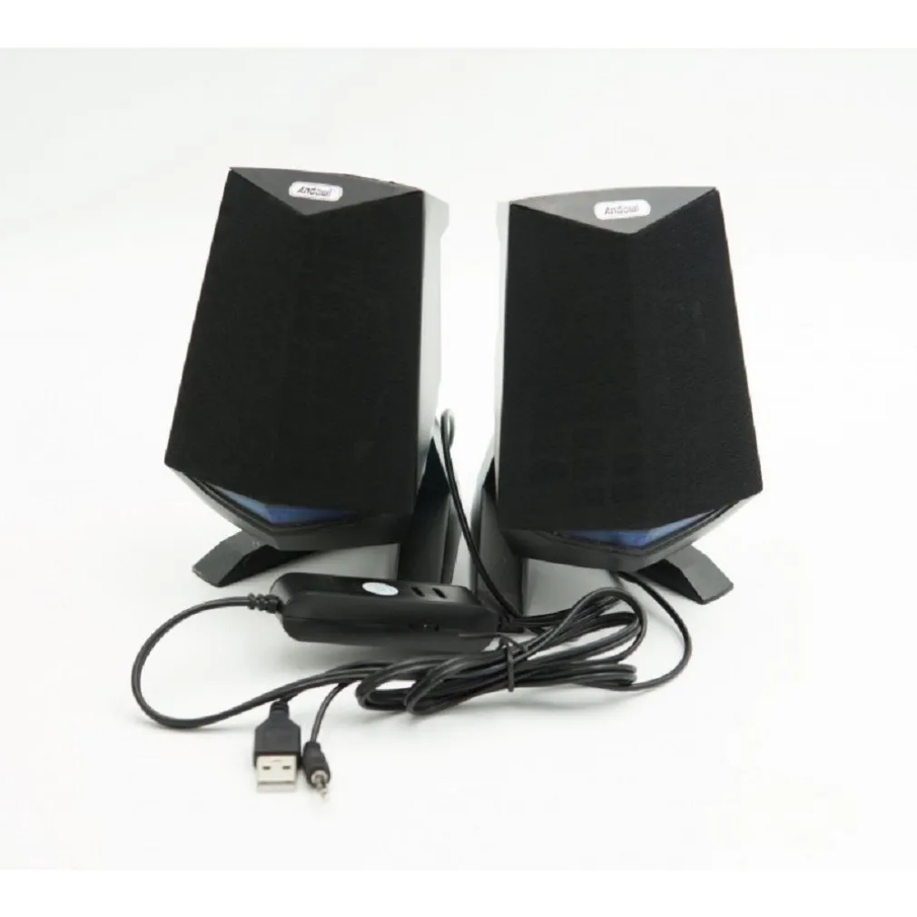 ALTOPARLANTI 2.0 PER COMPUTER NOTEBOOK 3W X 2 CON ILLUMINAZIONE A LED USB Q-C33