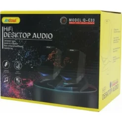 ALTOPARLANTI 2.0 PER COMPUTER NOTEBOOK 3W X 2 CON ILLUMINAZIONE A LED USB Q-C33