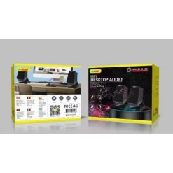 ALTOPARLANTI 2.0 PER COMPUTER NOTEBOOK 3W X 2 CON ILLUMINAZIONE A LED USB Q-C33