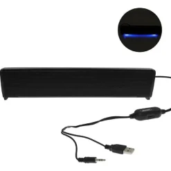 ALTOPARLANTI Q-T125 SPEAKER SOUNDBAR PER PC POTENZIAMENTO BASSI E LED ALLA BASE