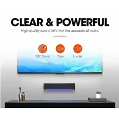ALTOPARLANTI Q-T125 SPEAKER SOUNDBAR PER PC POTENZIAMENTO BASSI E LED ALLA BASE