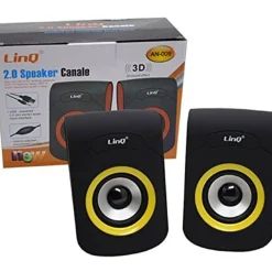 ALTOPARLANTI SPEAKER CASSE USB 3W JACK 3,5MM PER PC NOTEBOOK LINQ AN-009 COLOR