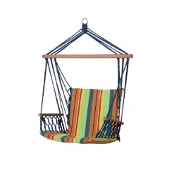 AMACA SEDIA SOSPESA MULTICOLORE 100X50X3 CM IN TESSUTO CAMPEGGIO GIARDINO 69608A