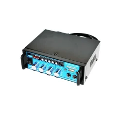 AMPLIFICATORE AUDIO 12V 220V USB SD 2 MICROFONI MP3 FM CASA AUTO KARAOKE BT188A