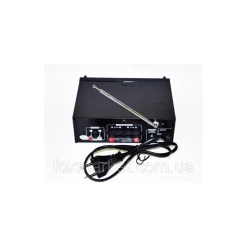 AMPLIFICATORE AUDIO 12V 220V USB SD 2 MICROFONI MP3 FM CASA AUTO KARAOKE BT188A