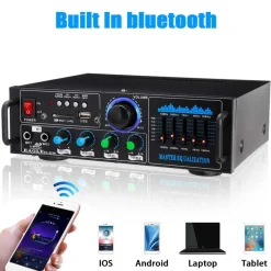 AMPLIFICATORE AUDIO 2X70W FUNZIONE KARAOKE FM/BLUETOOTHMP3/USB/BLUETOOTH Q-GF289