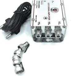 AMPLIFICATORE SEGNALE TV SDOPPIATORE ANTENNA 3 USCITE DIGITALE TERRESTRE