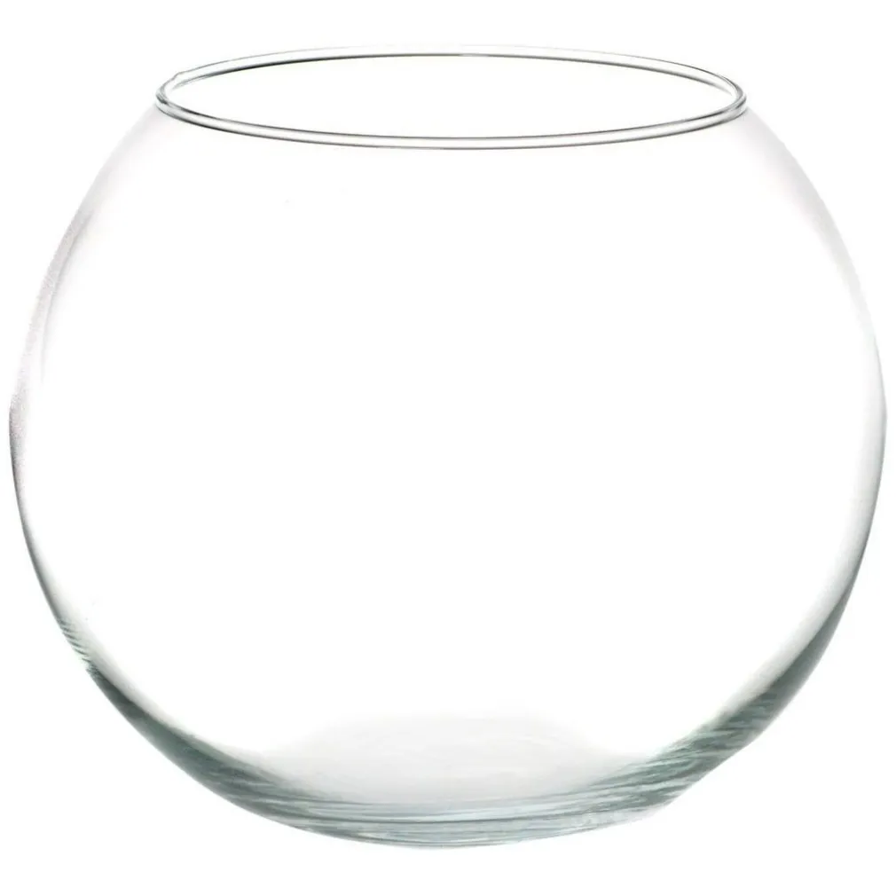 AMPOLLA BOCCIA PER PESCI IN VETRO 20 CM ACQUARIO PESCE ROSSO CENTROTAVOLA