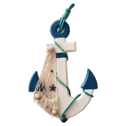 ANCORA LEGNO ARREDAMENTO CASA MARINO DECORAZIONE MURO PARETE OGGETTISTICA 22.5CM
