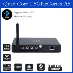 ANDROID TV M5-S805 BOX QUAD CORE WIFI WI-FI HDMI INTERNET SMART TV FULL HD 1080P