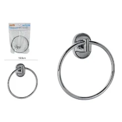 ANELLO CERCHIO PORTA ASCIUGAMANO MODERNO FISSAGGIO A PARETE BAGNO OVALE 52015