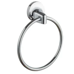 ANELLO CERCHIO PORTA ASCIUGAMANO MODERNO FISSAGGIO A PARETE ARREDO BAGNO 79807