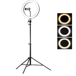 ANELLO LUCE LED FOTOGRAFIA MAKEUP VIDEO DIFFUSORE CIRCOLARE 10