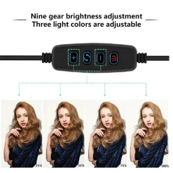 ANELLO LUCE LED FOTOGRAFIA MAKEUP VIDEO DIFFUSORE CIRCOLARE 10