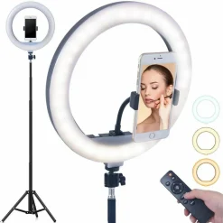 ANELLO LUMINOSO TREPPIEDI LUCE SELFIE TIK TOK LED LAMPADA RING LIGHT VIDEO 30CM