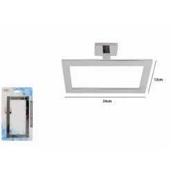 ANELLO PORTA ASCIUGAMANO MODERNO FISSAGGIO A PARETE ACCESSORIO BAGNO CUBO 87216